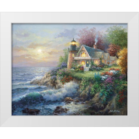 Guardian Of The Sea White Modern Wood Framed Art Print by Boehme, Nicky