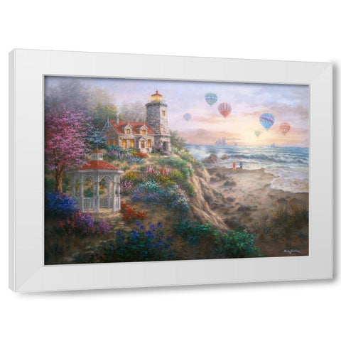 Charming Tranquility I White Modern Wood Framed Art Print by Boehme, Nicky