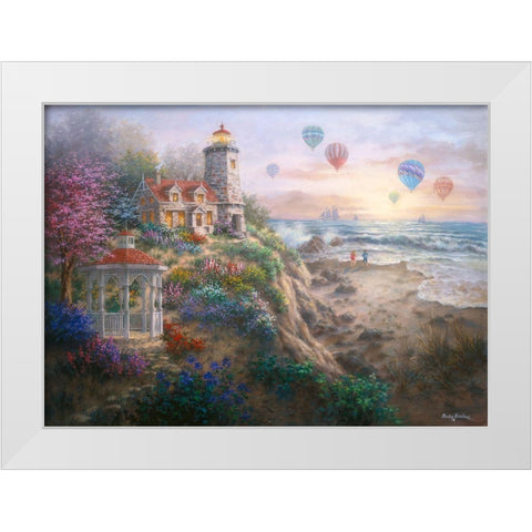 Charming Tranquility I White Modern Wood Framed Art Print by Boehme, Nicky