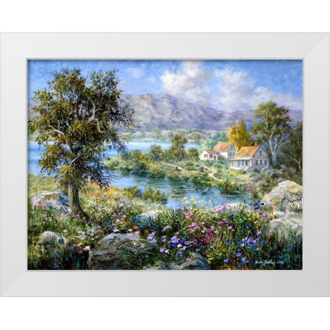 Enchanted Cottage White Modern Wood Framed Art Print by Boehme, Nicky