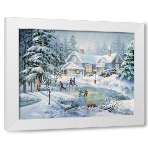 A Fine Winters Eve White Modern Wood Framed Art Print by Boehme, Nicky