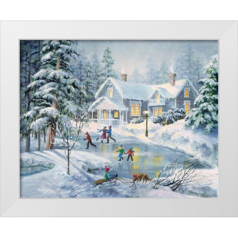 A Fine Winters Eve White Modern Wood Framed Art Print by Boehme, Nicky