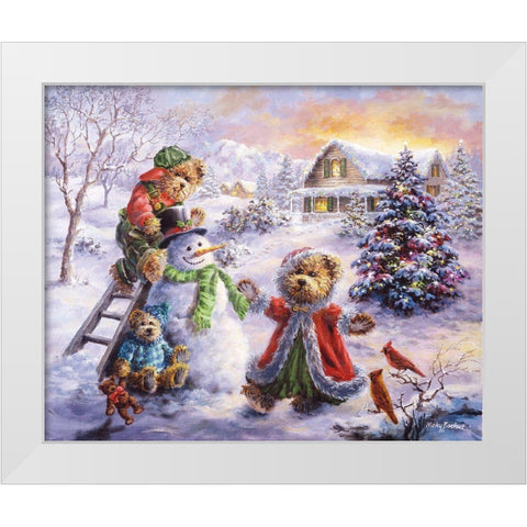 Fun Loving Merriment White Modern Wood Framed Art Print by Boehme, Nicky