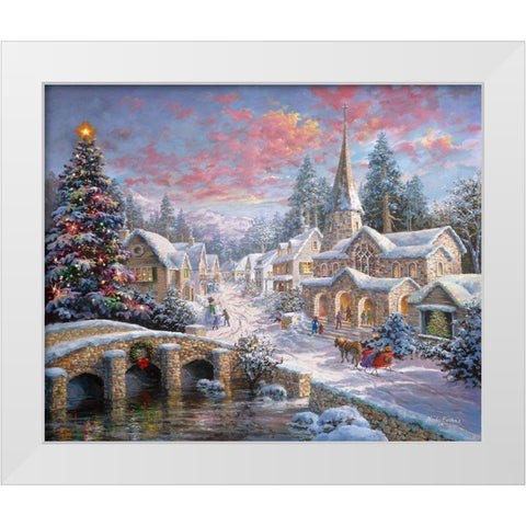 Heaven On Earth White Modern Wood Framed Art Print by Boehme, Nicky