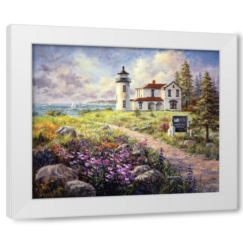 Admirality Head Lighthouse White Modern Wood Framed Art Print by Boehme, Nicky