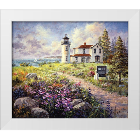 Admirality Head Lighthouse White Modern Wood Framed Art Print by Boehme, Nicky