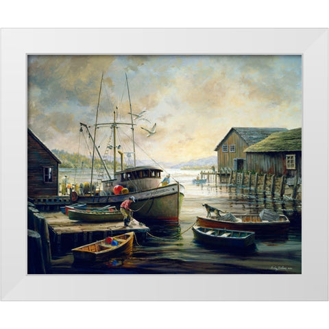 Anticipation White Modern Wood Framed Art Print by Boehme, Nicky