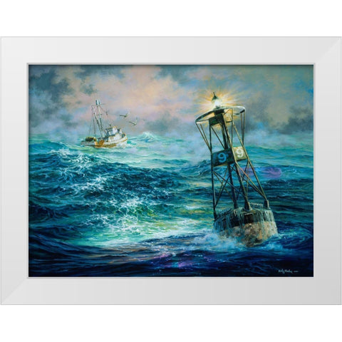 Almost Home White Modern Wood Framed Art Print by Boehme, Nicky