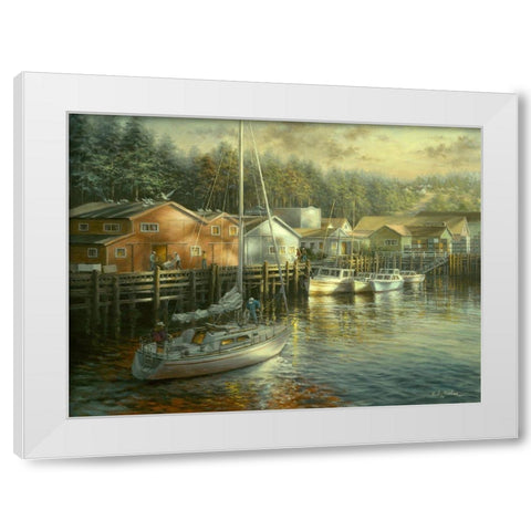 Skillful Seafarer White Modern Wood Framed Art Print by Boehme, Nicky