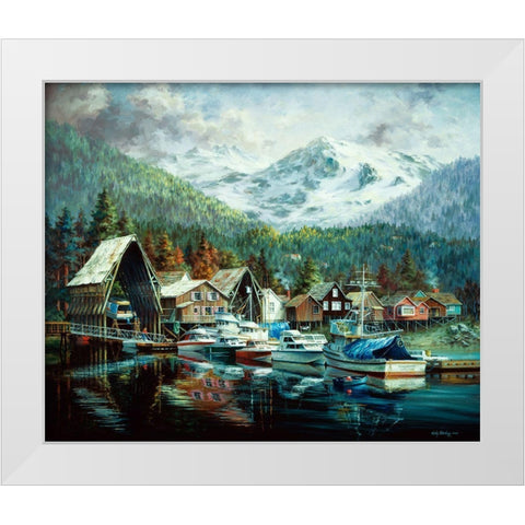 Seasons Beginning White Modern Wood Framed Art Print by Boehme, Nicky