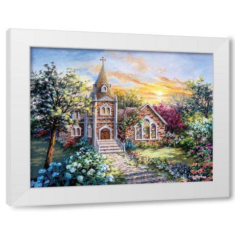 Charming Tranquility II White Modern Wood Framed Art Print by Boehme, Nicky