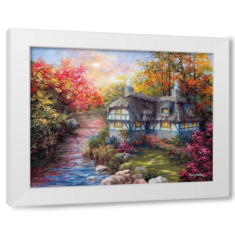 Theres No Place Like Home White Modern Wood Framed Art Print by Boehme, Nicky