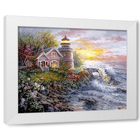 Seafarers Vigilant Sentry White Modern Wood Framed Art Print by Boehme, Nicky