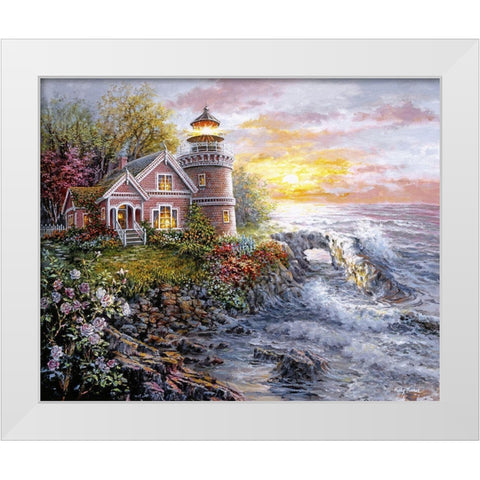 Seafarers Vigilant Sentry White Modern Wood Framed Art Print by Boehme, Nicky