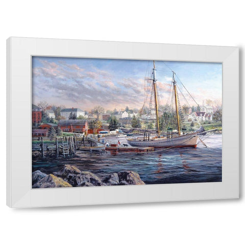 Seafarers Delight White Modern Wood Framed Art Print by Boehme, Nicky