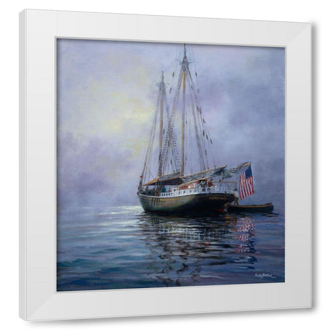 In The Still At Dawn White Modern Wood Framed Art Print by Boehme, Nicky