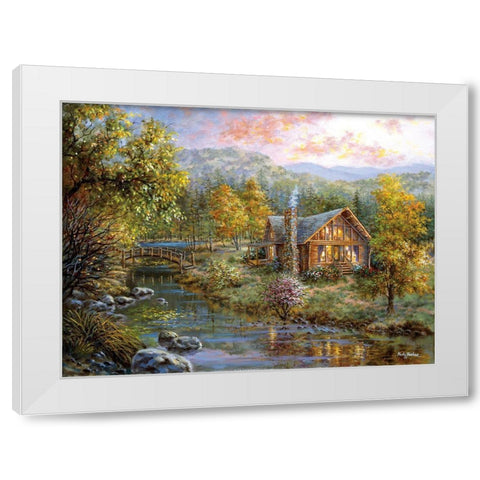 Peaceful Grove White Modern Wood Framed Art Print by Boehme, Nicky