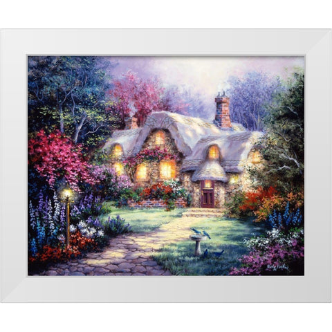 Garden Cottage White Modern Wood Framed Art Print by Boehme, Nicky