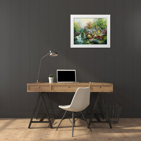 Country Retreat White Modern Wood Framed Art Print by Boehme, Nicky