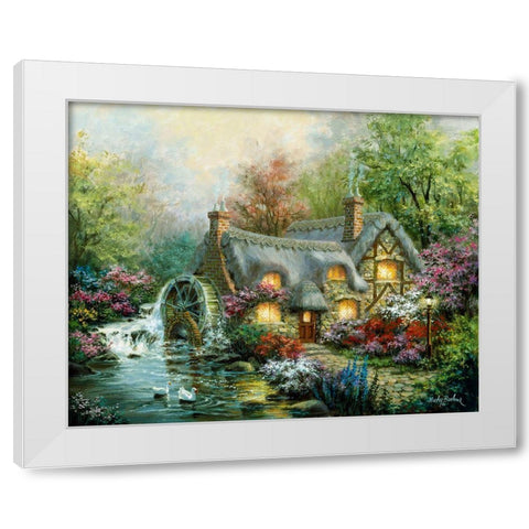 Country Retreat White Modern Wood Framed Art Print by Boehme, Nicky