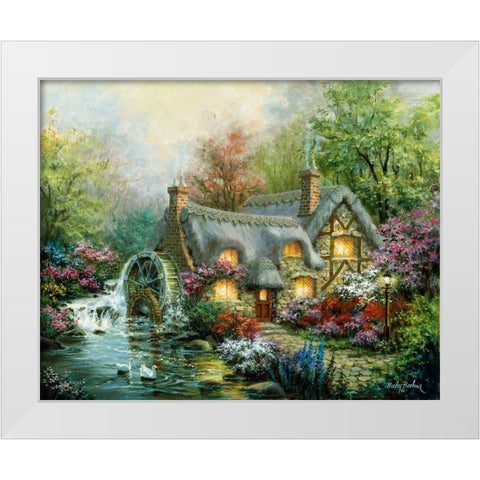 Country Retreat White Modern Wood Framed Art Print by Boehme, Nicky