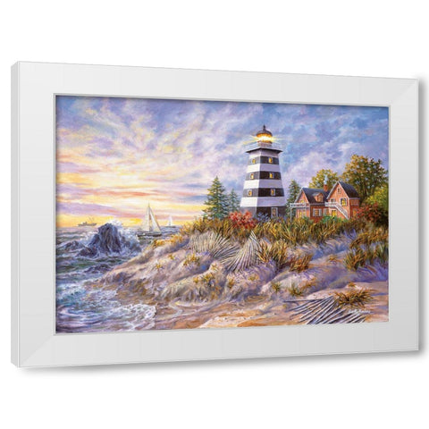 Out Of  Harmâ€™s Way White Modern Wood Framed Art Print by Boehme, Nicky