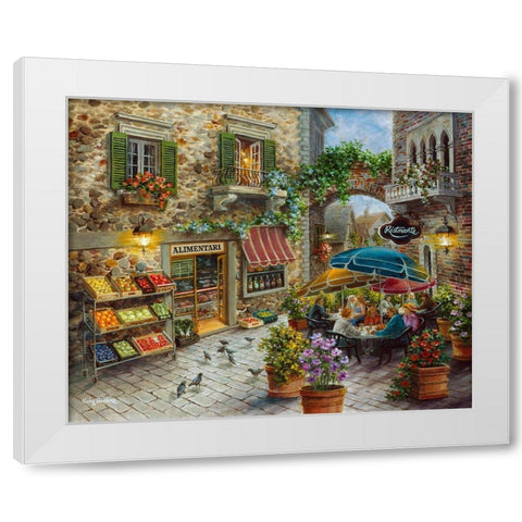 Contentment White Modern Wood Framed Art Print by Boehme, Nicky