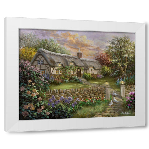 Rapture White Modern Wood Framed Art Print by Boehme, Nicky