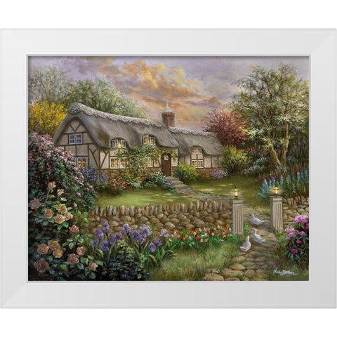 Rapture White Modern Wood Framed Art Print by Boehme, Nicky