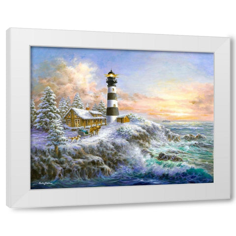 Winter Majesty White Modern Wood Framed Art Print by Boehme, Nicky