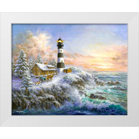 Winter Majesty White Modern Wood Framed Art Print by Boehme, Nicky