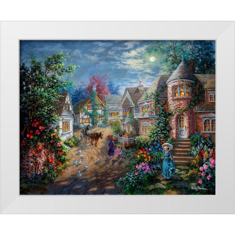 Moonlight Splendor White Modern Wood Framed Art Print by Boehme, Nicky