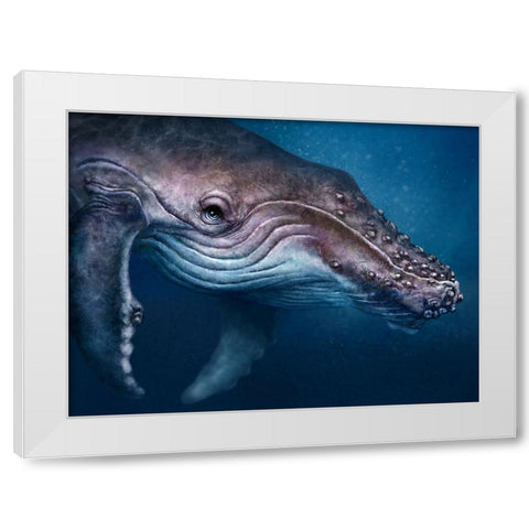 Humpback Totem White Modern Wood Framed Art Print by LaMontagne, Patrick