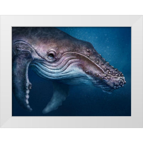 Humpback Totem White Modern Wood Framed Art Print by LaMontagne, Patrick