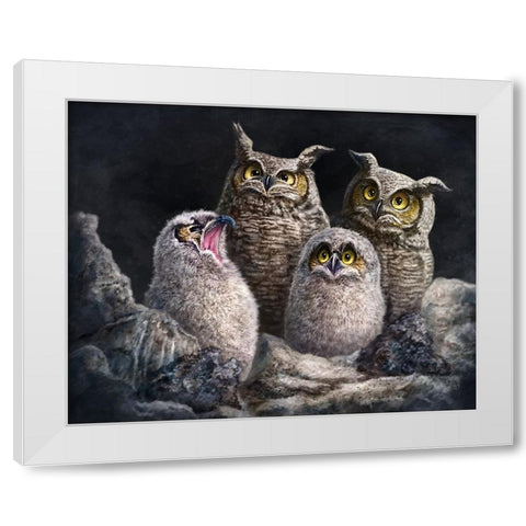 One In Every Family White Modern Wood Framed Art Print by LaMontagne, Patrick