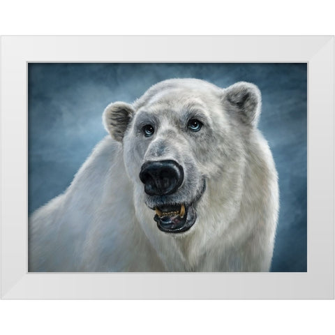 Polar Bear Totem White Modern Wood Framed Art Print by LaMontagne, Patrick