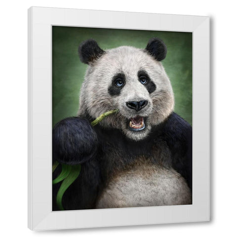 Panda Totem White Modern Wood Framed Art Print by LaMontagne, Patrick