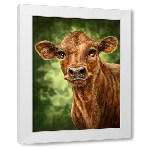 Clearwater Calf White Modern Wood Framed Art Print by LaMontagne, Patrick