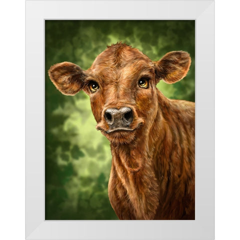 Clearwater Calf White Modern Wood Framed Art Print by LaMontagne, Patrick