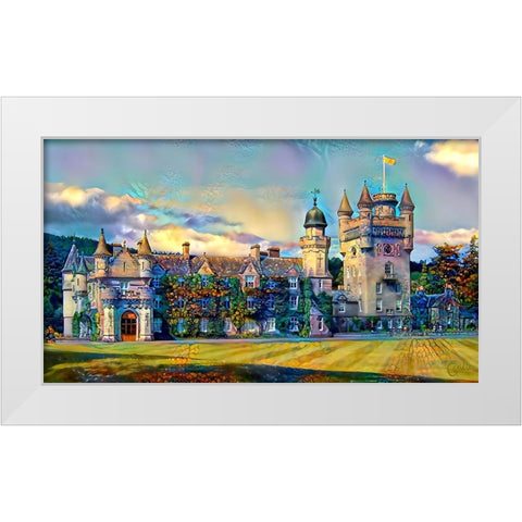Aberdeenshire Scotland Balmoral Castle White Modern Wood Framed Art Print by Gavidia, Pedro