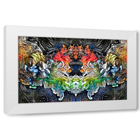 Amaravati Gate White Modern Wood Framed Art Print by Gavidia, Pedro