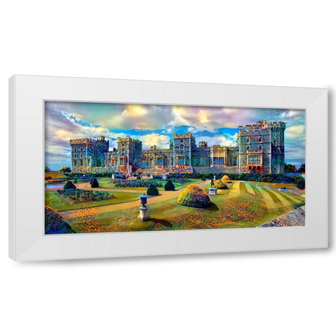 Berkshire England Windsor Castle White Modern Wood Framed Art Print by Gavidia, Pedro