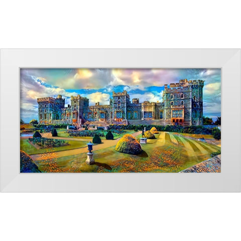 Berkshire England Windsor Castle White Modern Wood Framed Art Print by Gavidia, Pedro