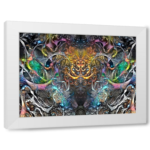 Cernunnos White Modern Wood Framed Art Print by Gavidia, Pedro