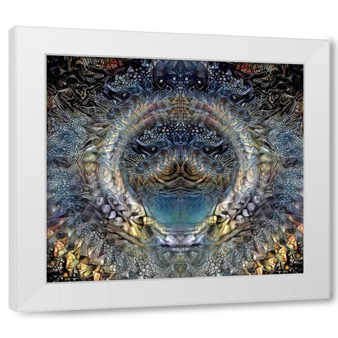 Circle of Life White Modern Wood Framed Art Print by Gavidia, Pedro
