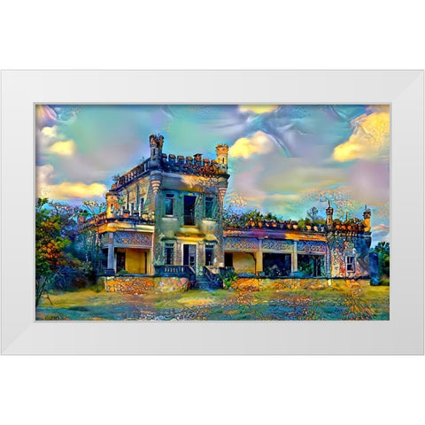 El Mante Tamaulipas Mexico Castle of Nueva Apolonia White Modern Wood Framed Art Print by Gavidia, Pedro