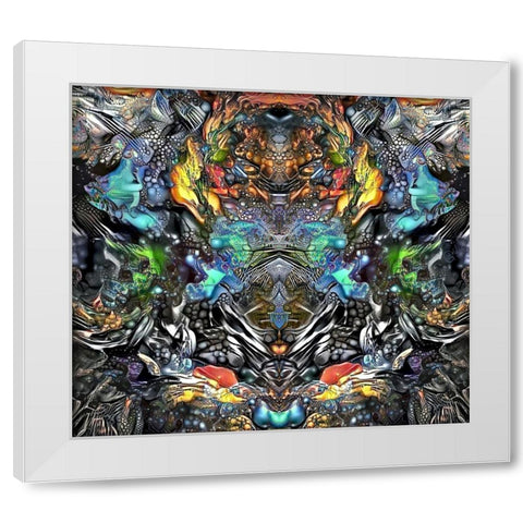 Evolution White Modern Wood Framed Art Print by Gavidia, Pedro