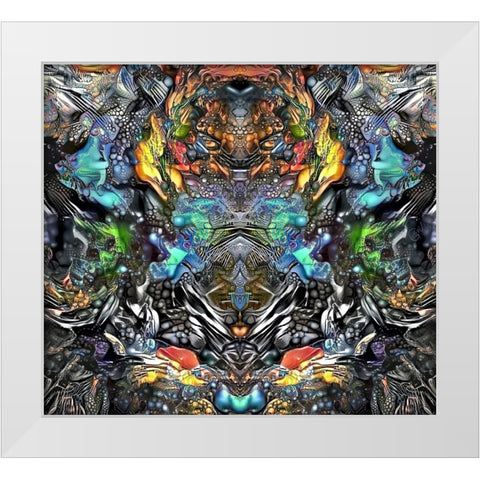 Evolution White Modern Wood Framed Art Print by Gavidia, Pedro