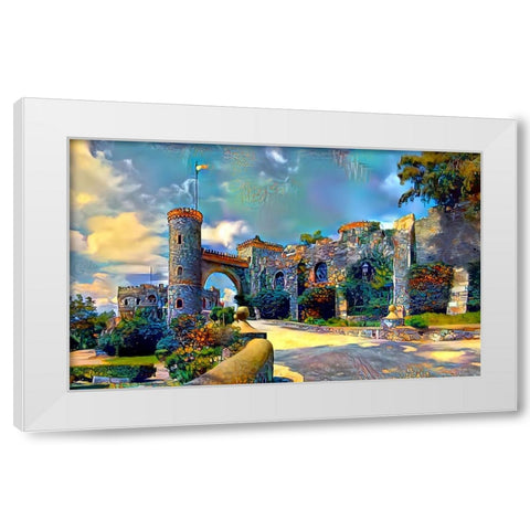 Guanajuato Mexico Castillo de Santa Cecilia entrance White Modern Wood Framed Art Print by Gavidia, Pedro