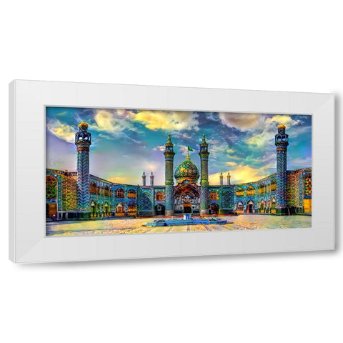 Isfahan Iran Hilal Ibn Ali Mausoleum White Modern Wood Framed Art Print by Gavidia, Pedro